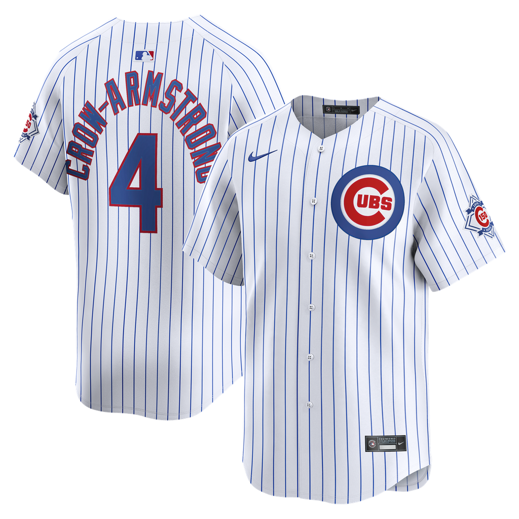 Chicago Cubs Pete Crow - Armstrong Nike 150th Anniversary Limited Jersey - White