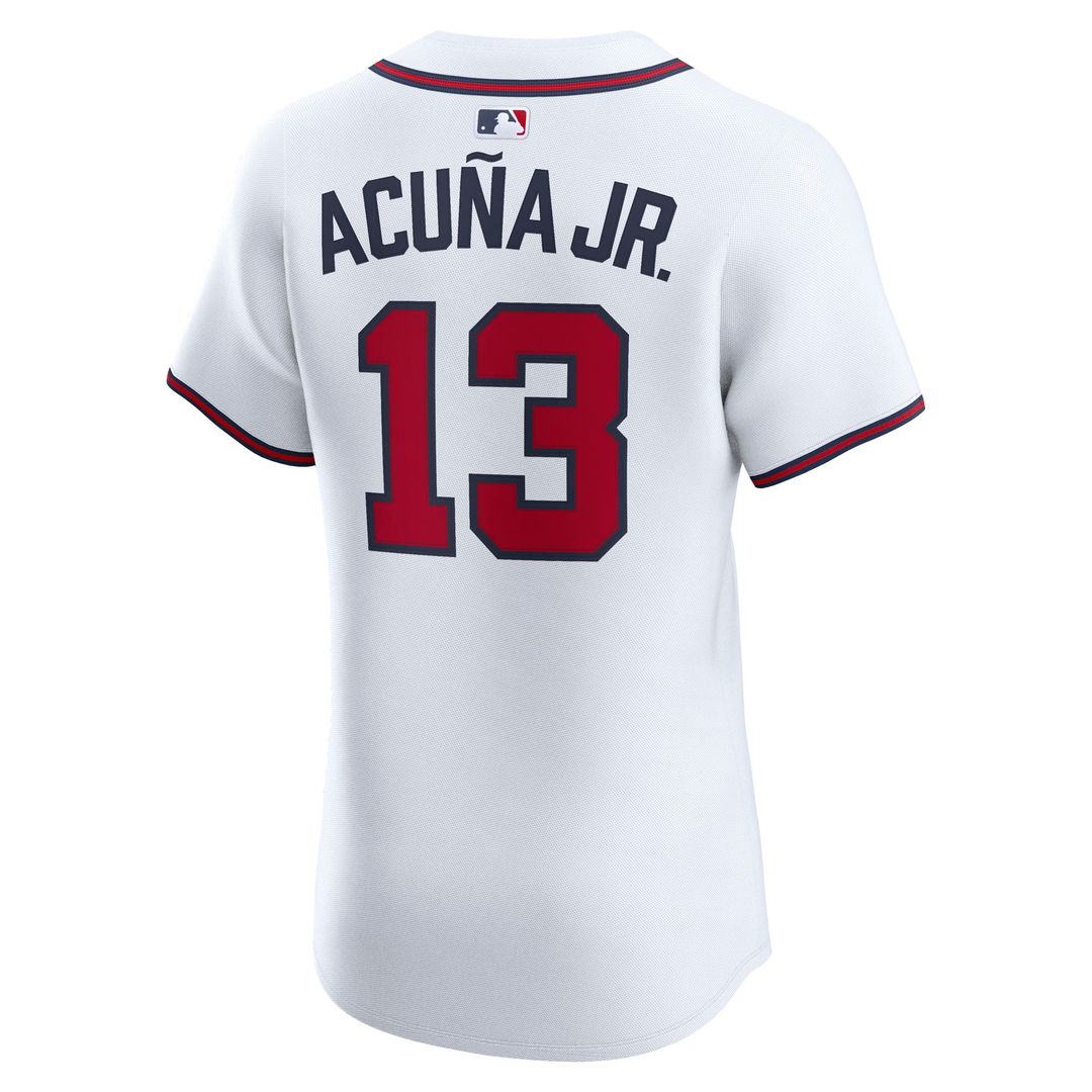 Atlanta Braves Ronald Acuña Jr. Nike Home Elite Player Jersey - White
