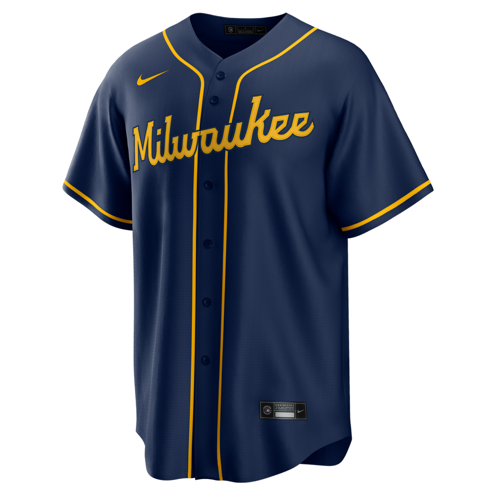 Milwaukee Brewers Nike Alternate Replica Team Jersey - Navy