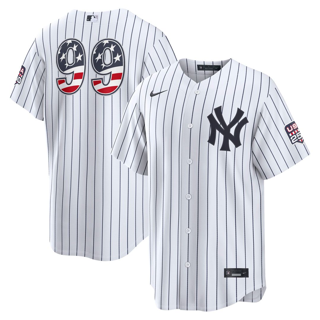 New York Yankees Aaron Judge Nike USA 250 Fourth of July Home Stadium Jersey - White