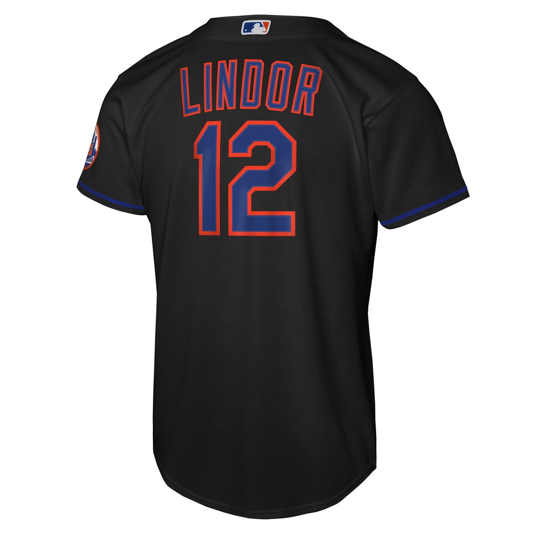 New York Mets Francisco Lindor Nike Youth Road Stadium Player Jersey - Gray