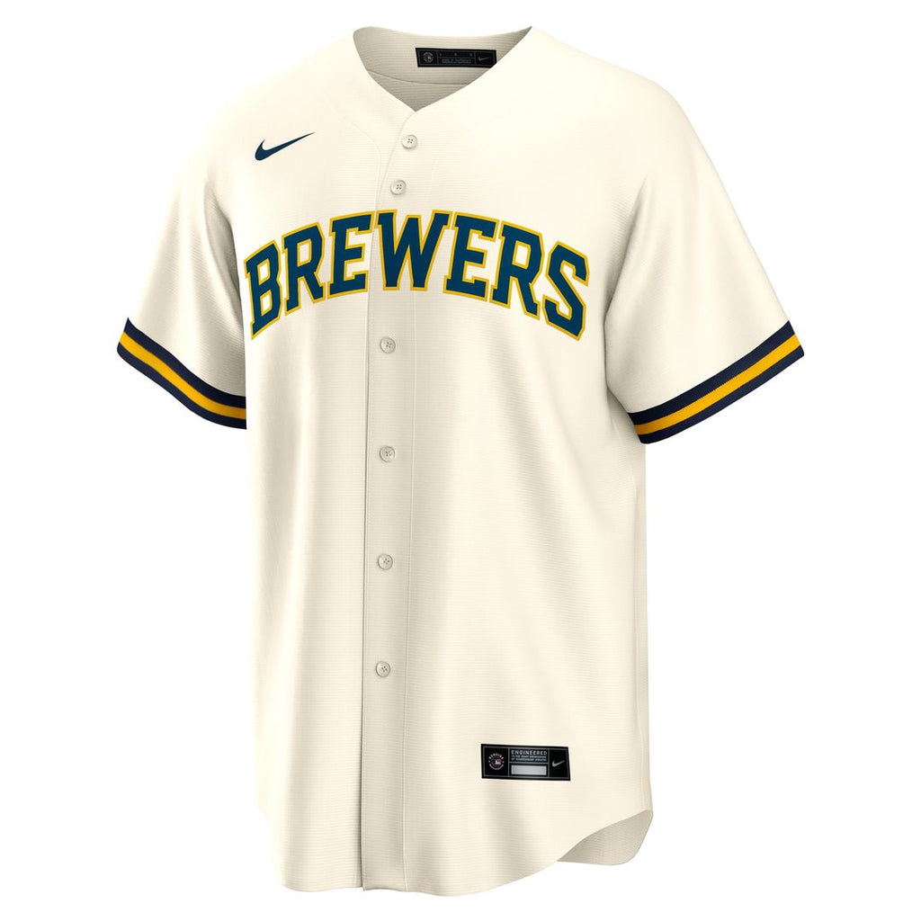Milwaukee Brewers Blake Perkins Nike Home Replica Jersey - Cream