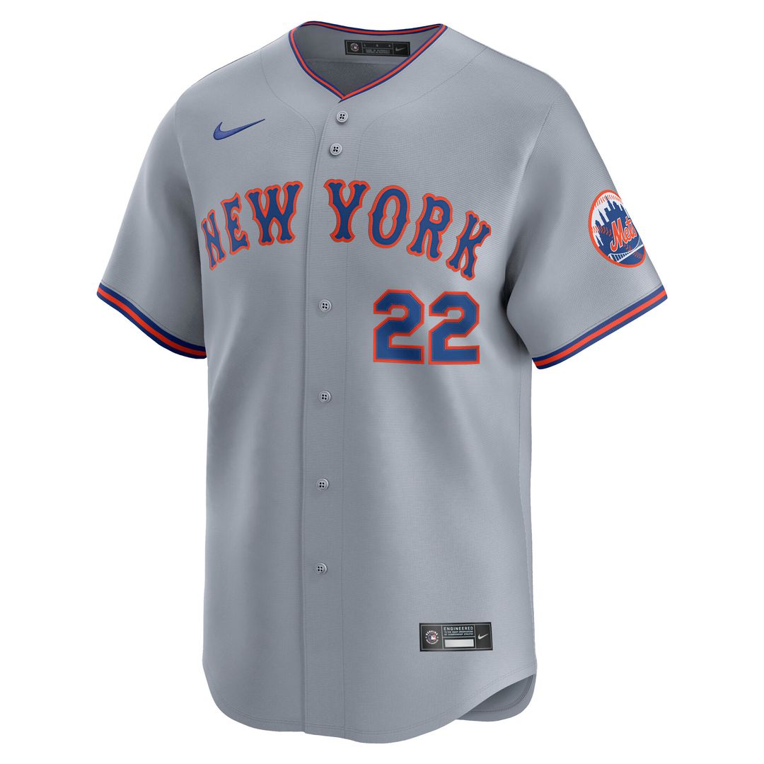 New York Mets Juan Soto Nike Road Limited Player Jersey - Gray