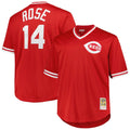 Cincinnati Reds Pete Rose Mitchell & Ness 1984 Cooperstown Mesh Pullover Jersey - Red