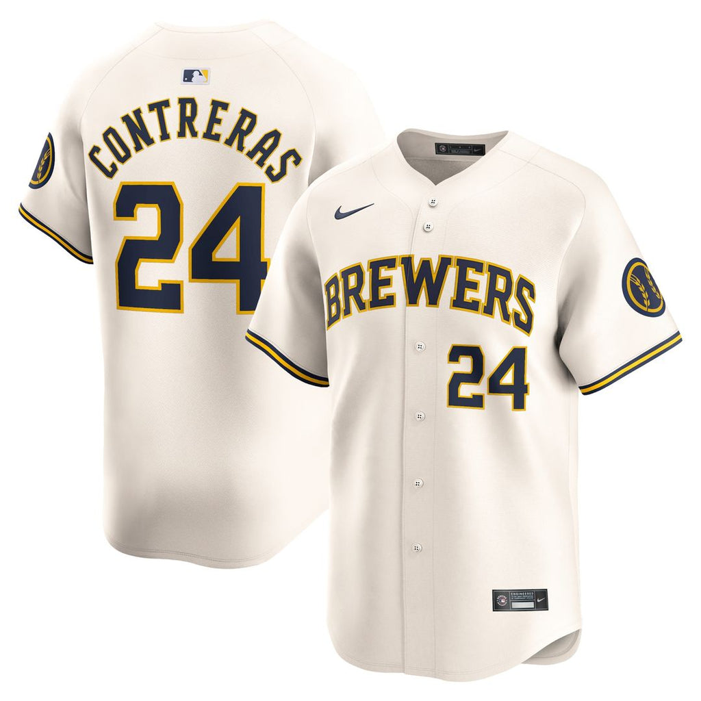 Milwaukee Brewers William Contreras Nike Home Limited Player Jersey - Cream
