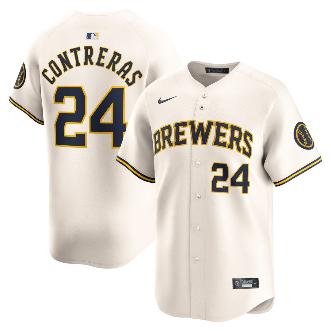 Milwaukee Brewers William Contreras Nike Home Limited Player Jersey - Cream