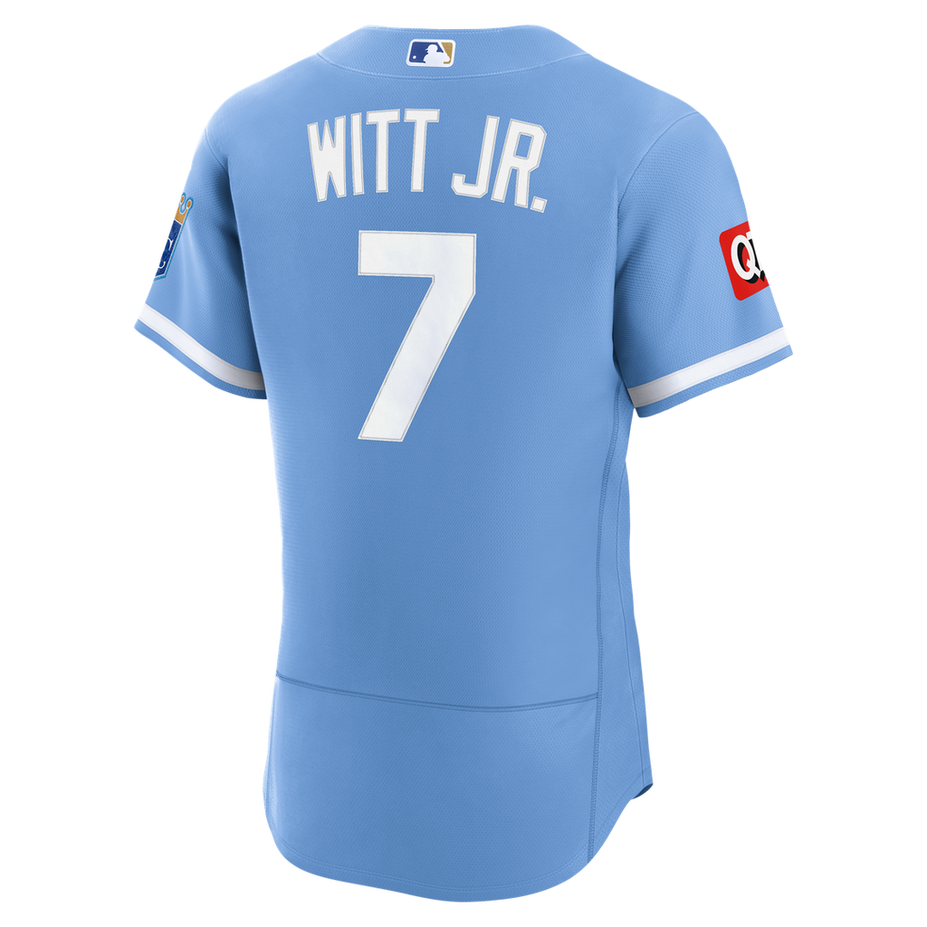 Kansas City Royals Bobby Witt Jr. Nike Home Authentic Sponsor Patch Jersey - White