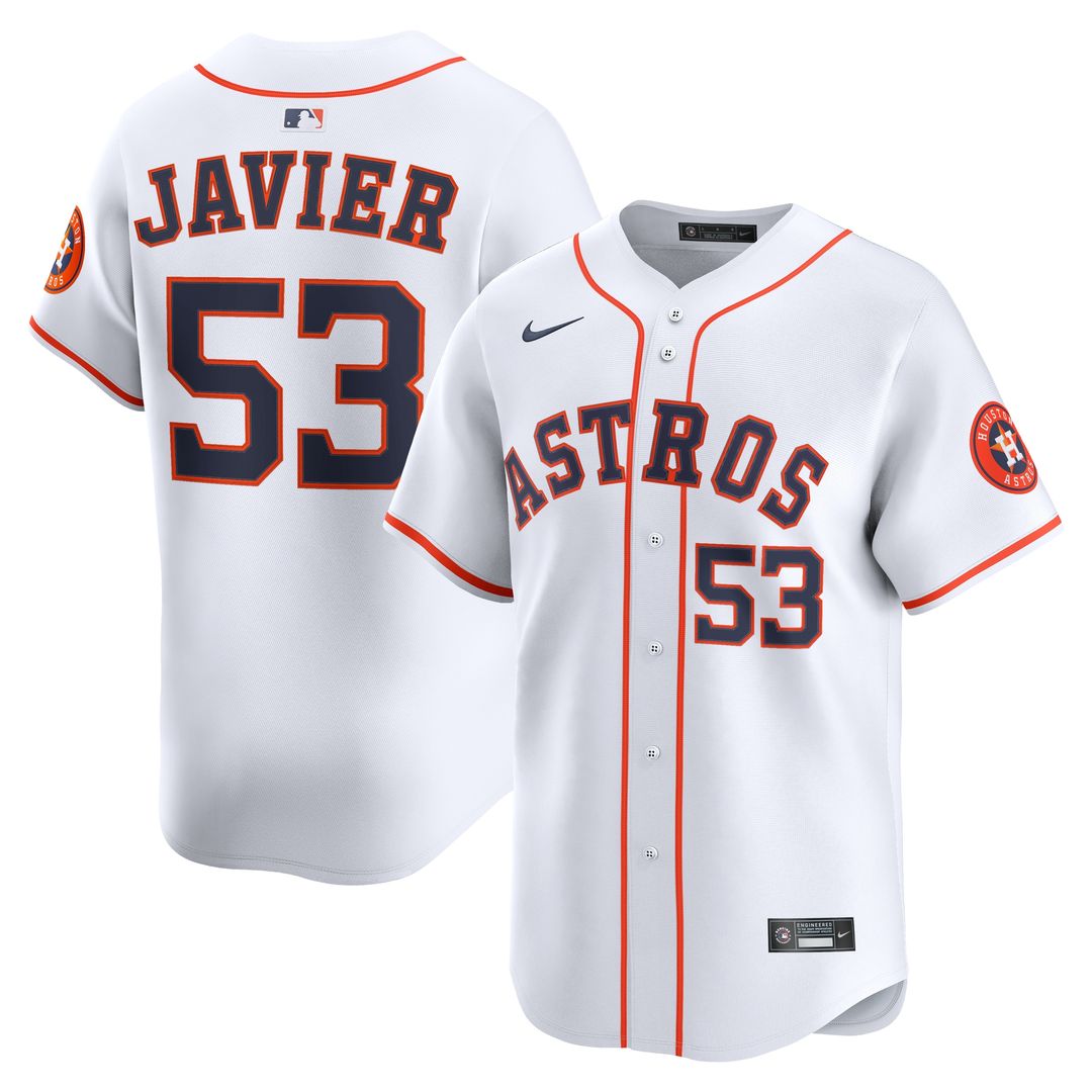 Houston Astros Cristian Javier Nike Home Limited Player Jersey - White