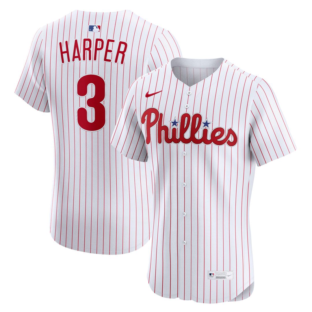 Philadelphia Phillies Bryce Harper Nike Alternate 2 Elite Jersey - Cream