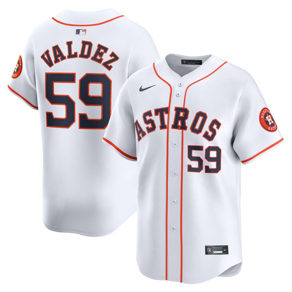 Houston Astros Framber Valdez Nike Home Limited Player Jersey - White