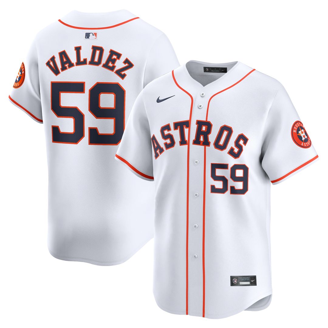 Houston Astros Framber Valdez Nike Home Limited Player Jersey - White