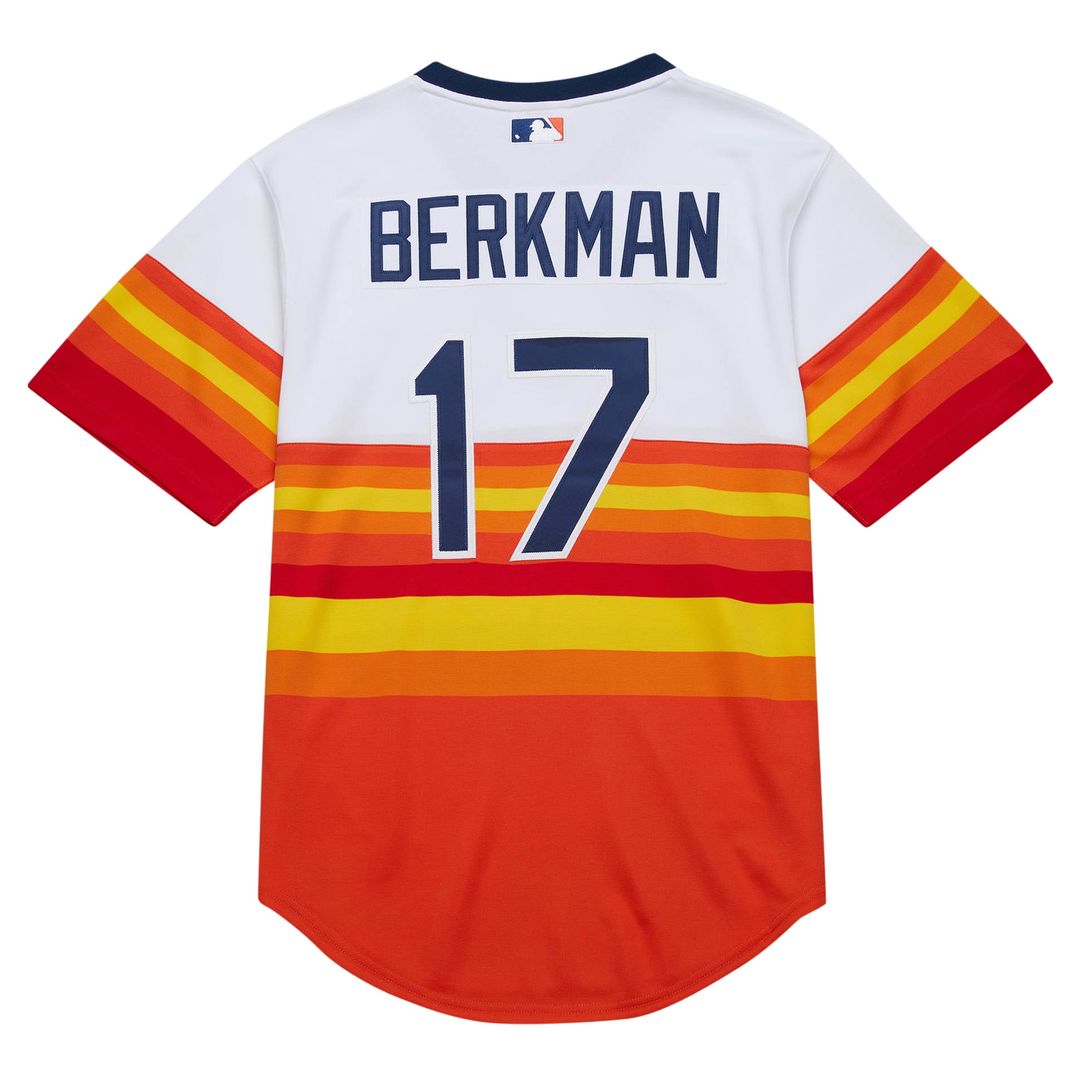 Houston Astros Lance Berkman Mitchell & Ness 2004 Cooperstown Authentic Throwback Jersey - White