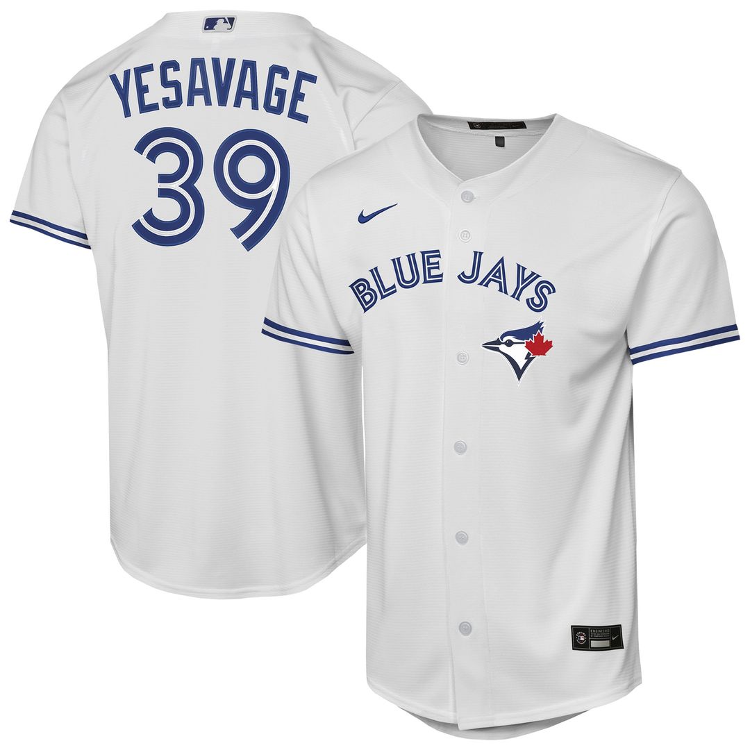 Toronto Blue Jays Trey Yesavage Nike Youth Home Baseline Jersey - White
