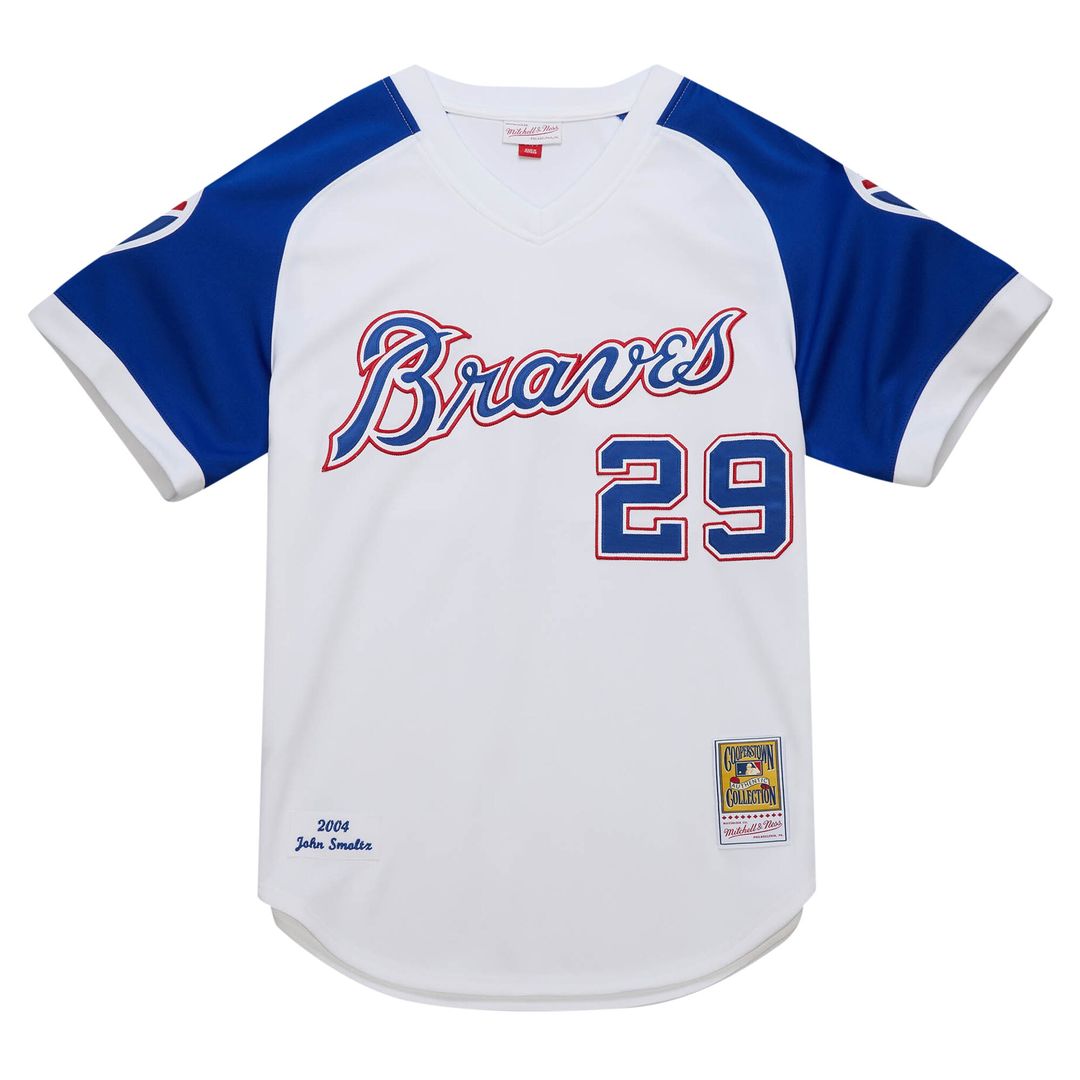 Atlanta Braves John Smoltz Mitchell & Ness 2004 Cooperstown Authentic Throwback Jersey - White