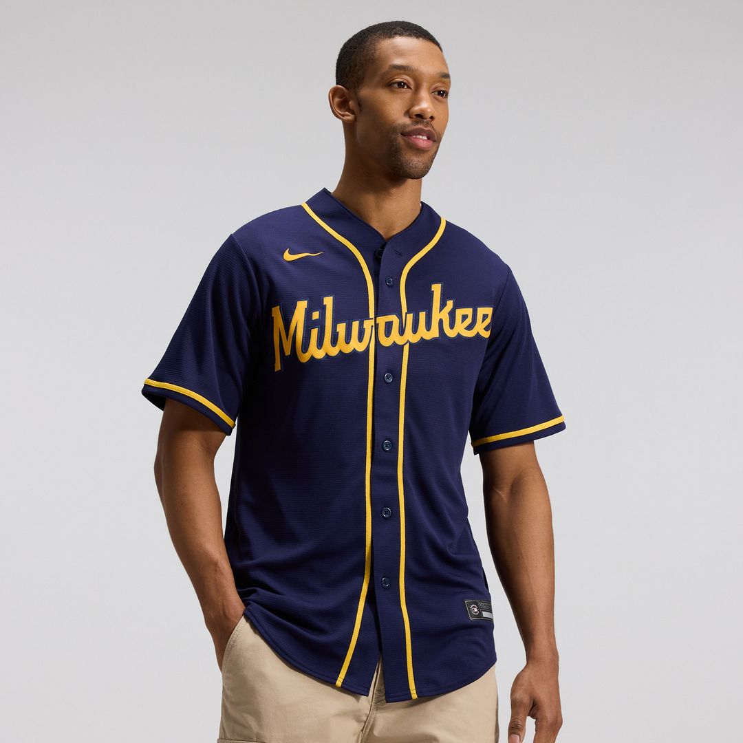 Milwaukee Brewers Nike Home Replica Team Jersey - Cream