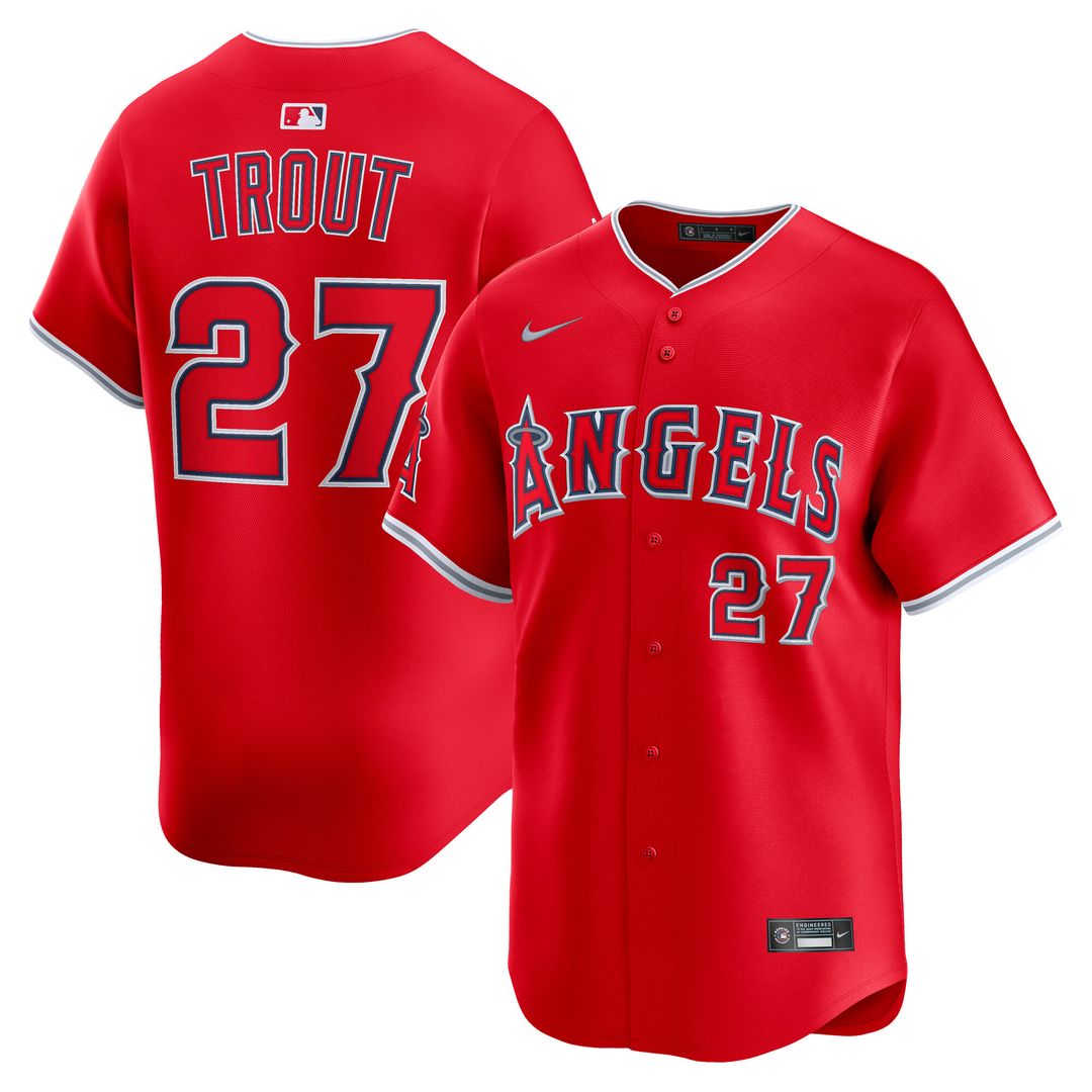 Los Angeles Angels Mike Trout Nike Alternate Limited Player Jersey - Red