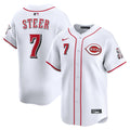 Cincinnati Reds Spencer Steer Nike Home Limited Player Jersey - White