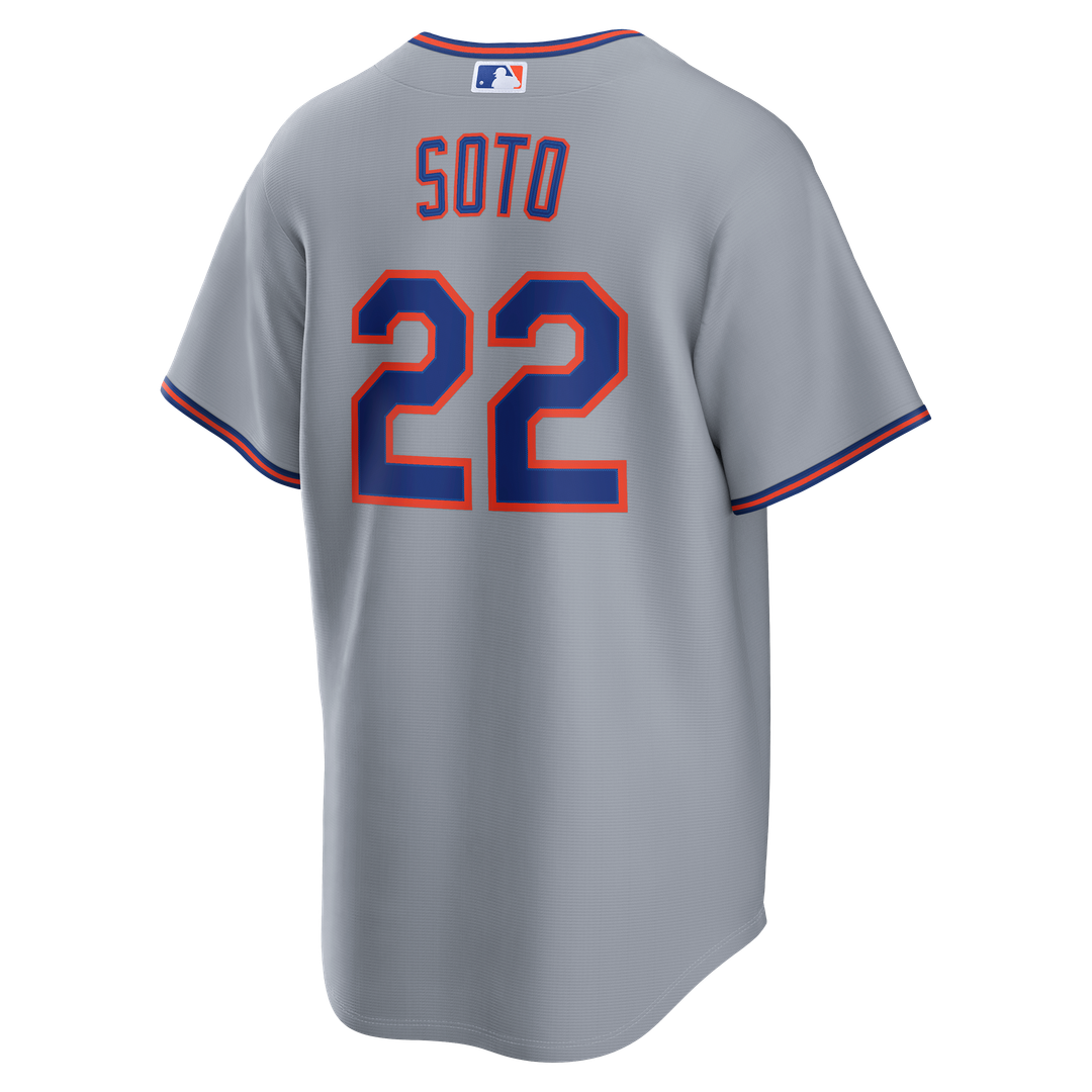 New York Mets Juan Soto Nike Road Replica Jersey - Gray
