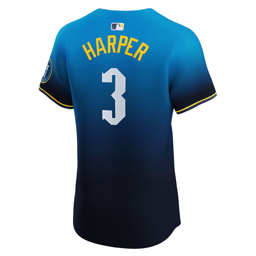Philadelphia Phillies Bryce Harper Nike City Connect Elite Jersey - Navy