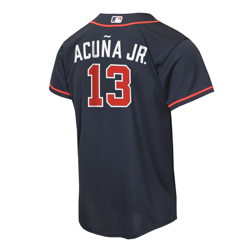 Atlanta Braves Ronald Acuña Jr. Nike Youth Road Replica Jersey - Gray