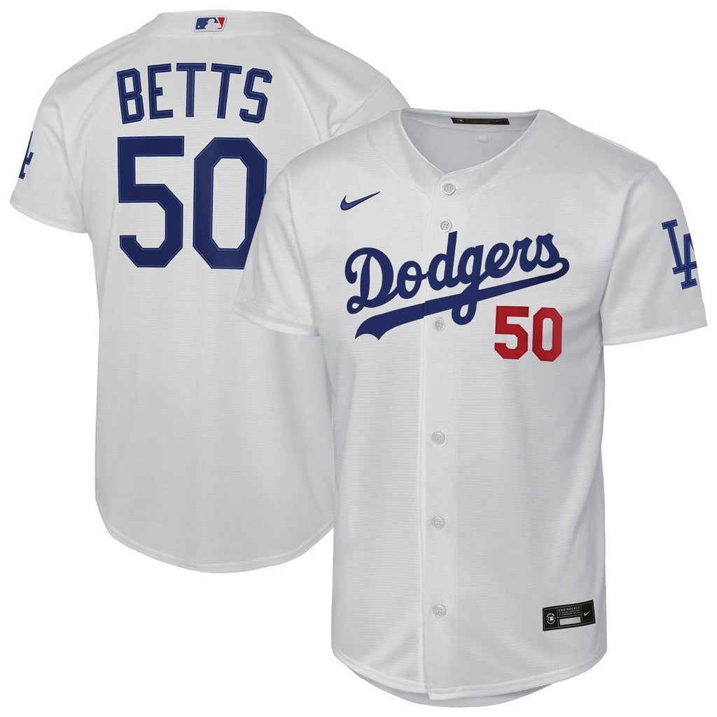 Los Angeles Dodgers Mookie Betts Nike Youth Home Stadium Jersey - White