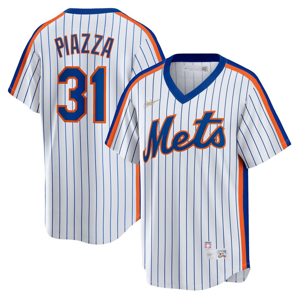 New York Mets Mike Piazza Nike Home Cooperstown Player Jersey - White