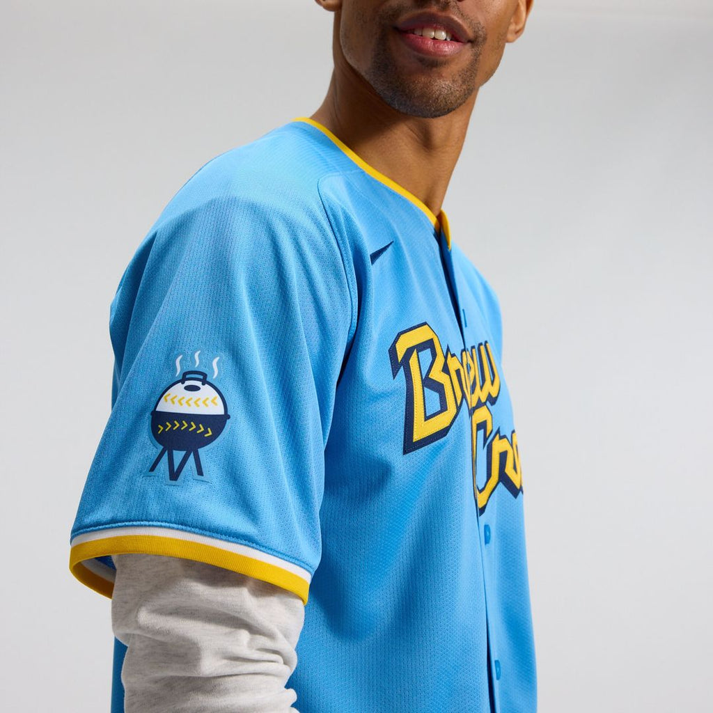 Milwaukee Brewers Nike City Connect Limited Jersey - Light Blue