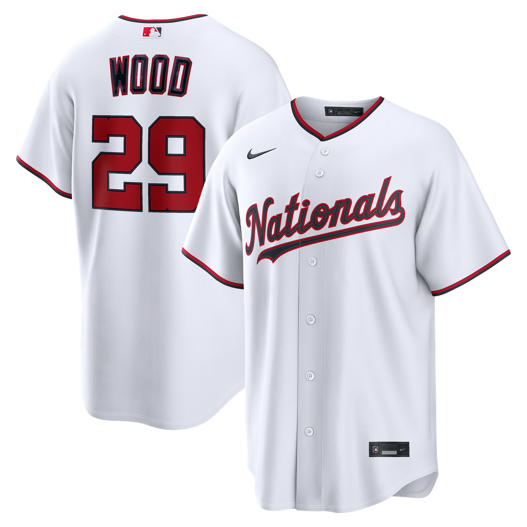 Washington Nationals James Wood Nike Home Replica Jersey - White