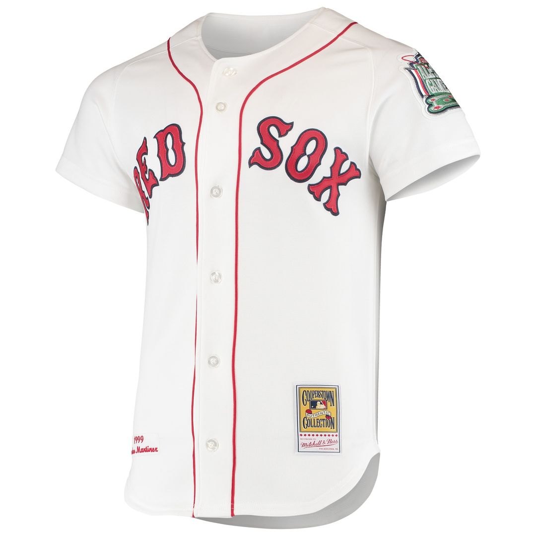 Boston Red Sox Pedro Martinez Mitchell & Ness 1999 Cooperstown Home Authentic Jersey - White