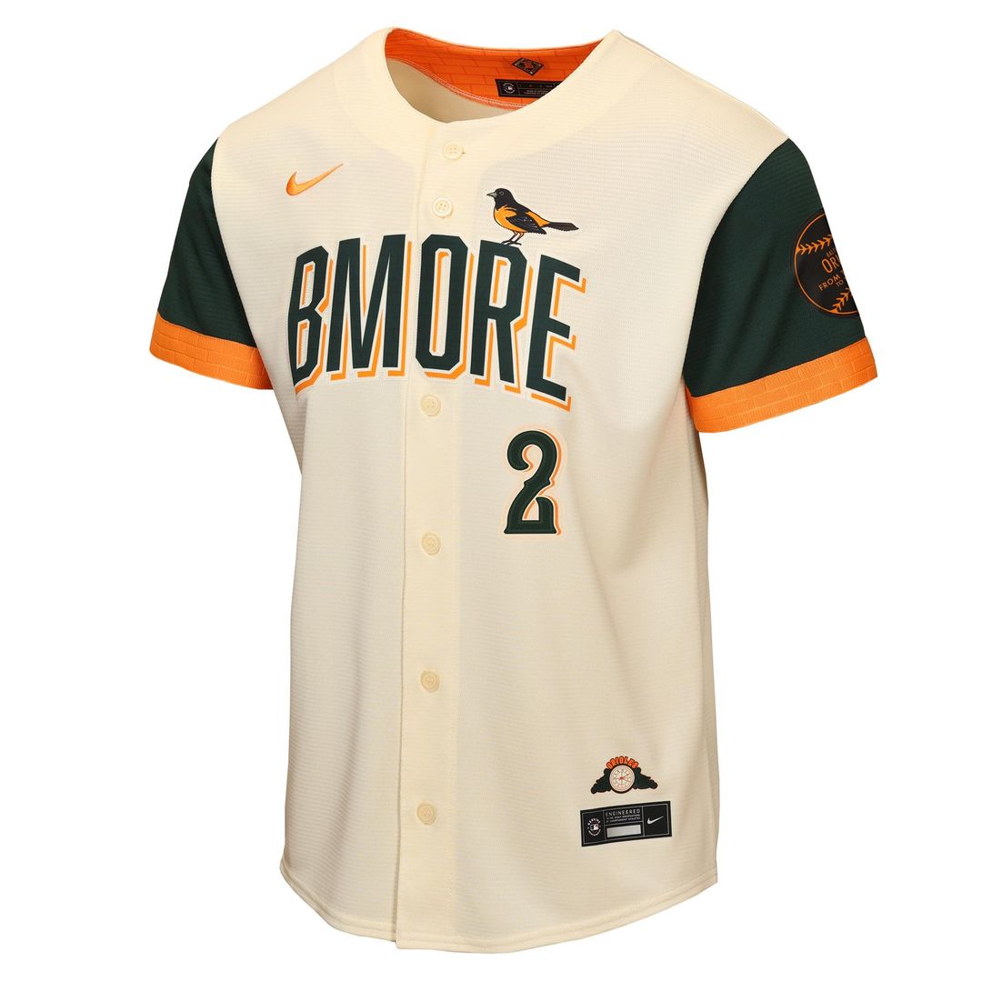 Baltimore Orioles Gunnar Henderson Nike Youth 2026 City Connect Stadium Jersey - Cream