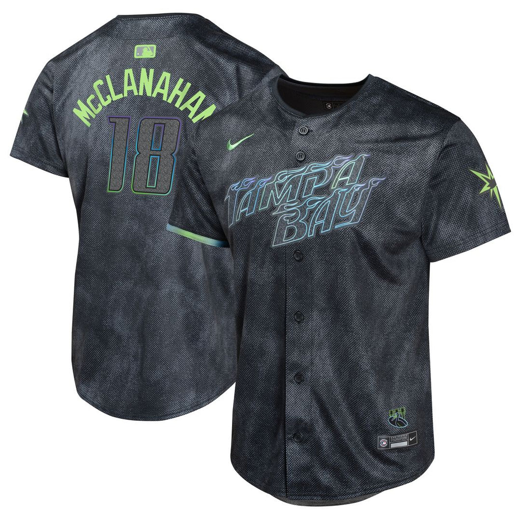 Tampa Bay Rays Shane McClanahan Nike Youth 2024 City Connect Limited Player Jersey - Charcoal