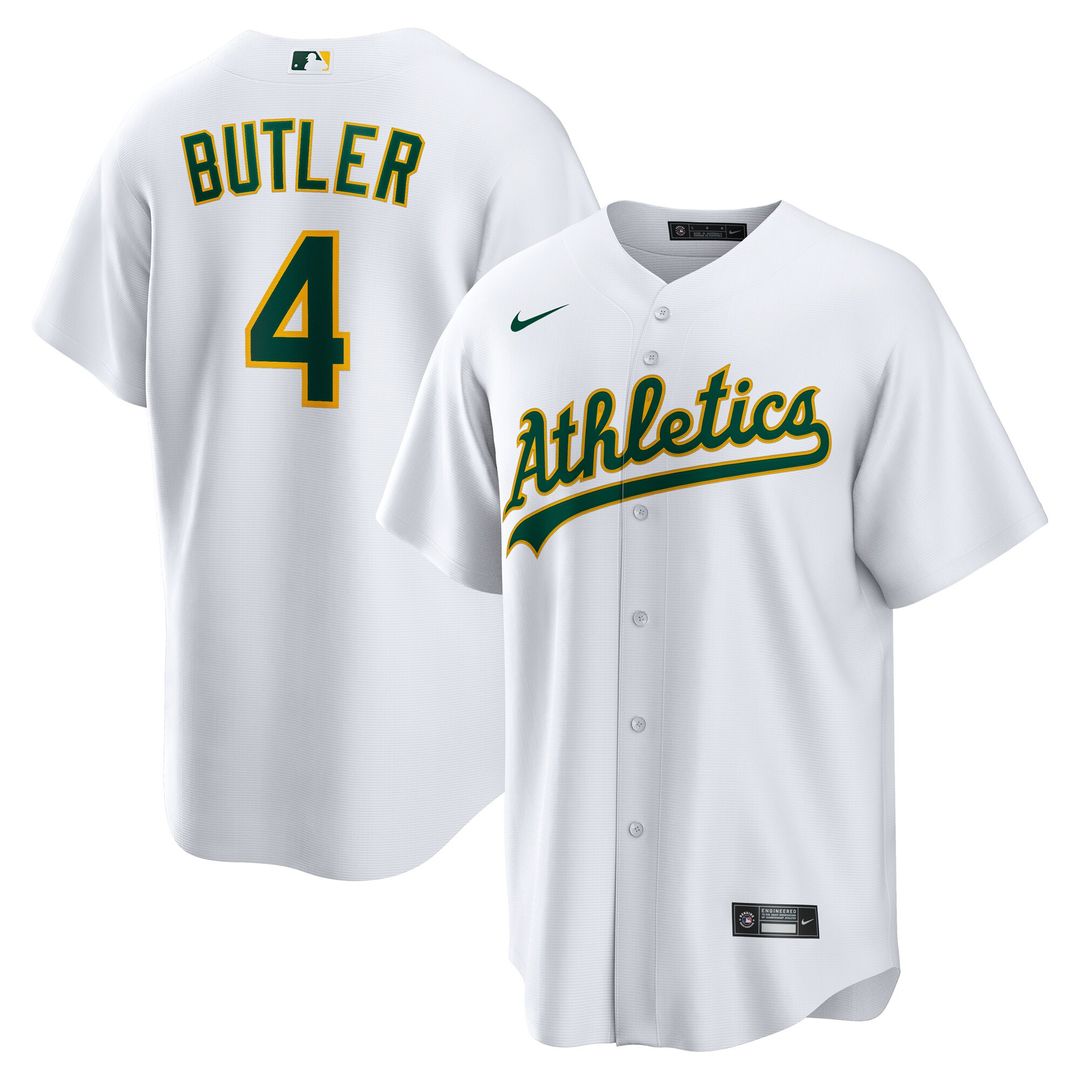 Athletics Lawrence Butler Nike Home Replica Jersey - White