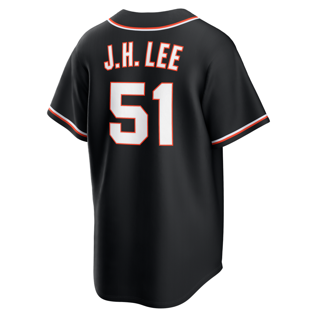 San Francisco Giants Jung Hoo Lee Nike Fashion Replica Black Out Jersey