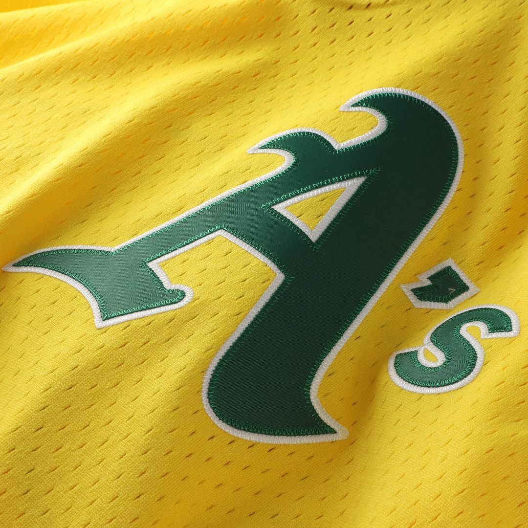 Athletics Rickey Henderson Mitchell & Ness Authentic Batting Practice Jersey - Yellow