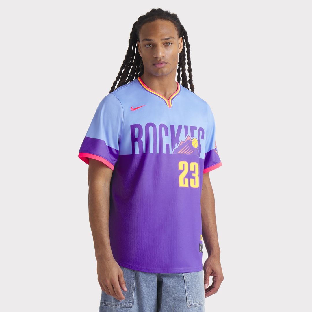 Colorado Rockies Kris Bryant Nike 2025 City Connect Limited Player Jersey - Purple/Light Blue