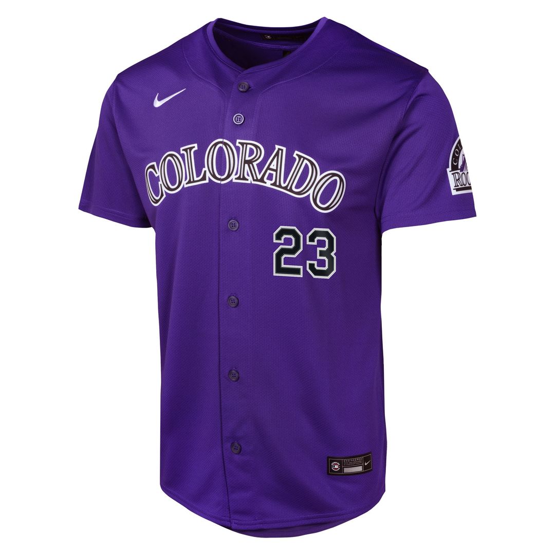 Colorado Rockies Kris Bryant Nike Youth Alternate Limited Player Jersey - Purple