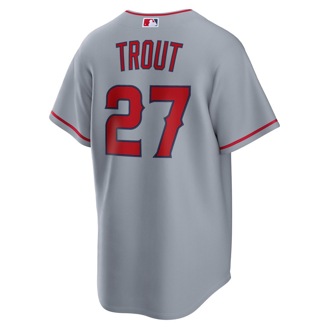 Los Angeles Angels Mike Trout Nike Road Replica Jersey - Gray