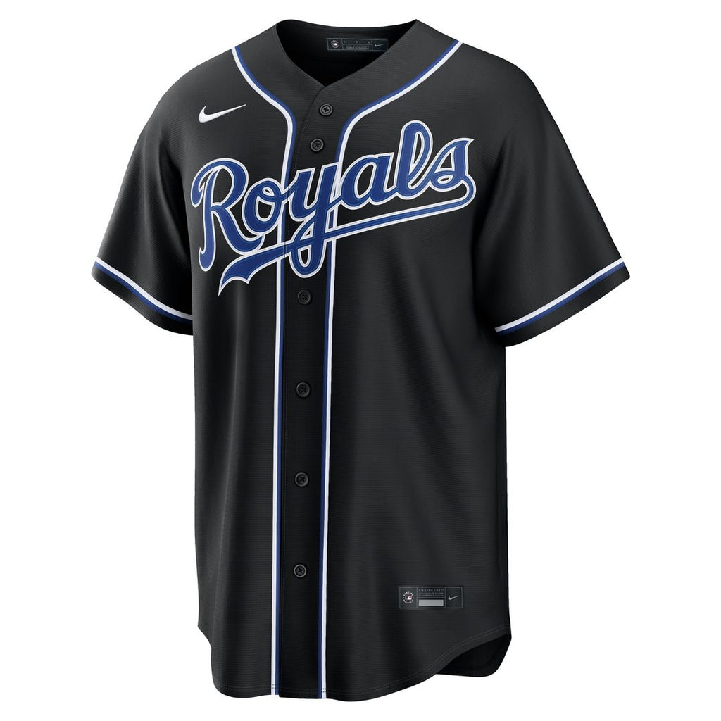 Kansas City Royals Nike Fashion Replica Black Out Jersey