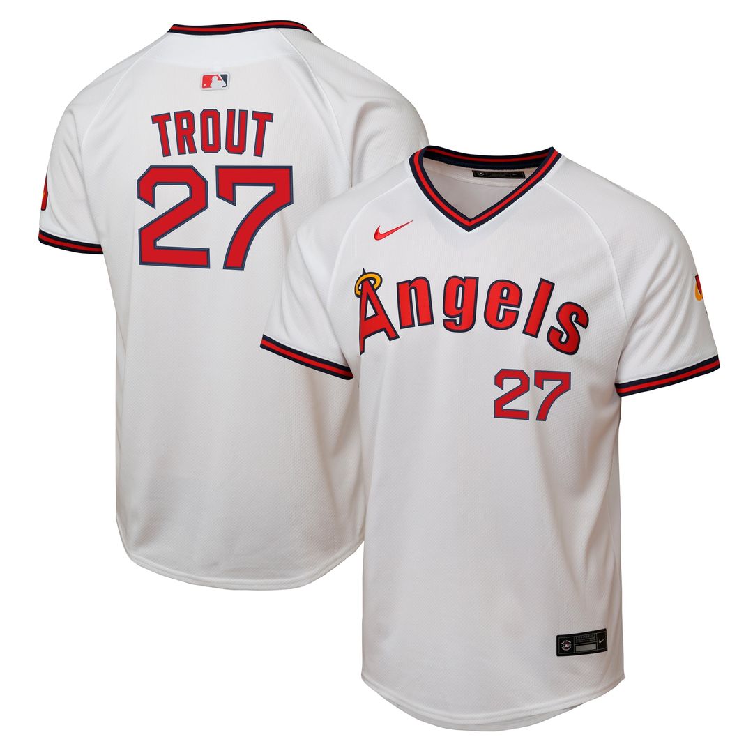Los Angeles Angels Mike Trout Nike Youth Alternate 2 Limited Player Jersey - White