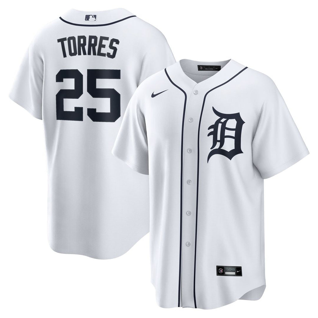 Detroit Tigers Gleyber Torres Nike Home Replica Jersey - White