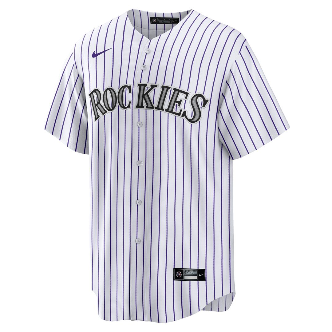 Colorado Rockies Jordan Beck Nike Home Replica Jersey - White
