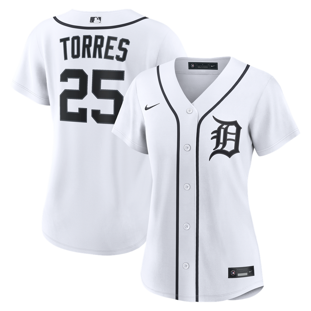 Detroit Tigers Gleyber Torres Nike Women's Home Replica Jersey - White
