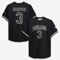 Philadelphia Phillies Bryce Harper Fanatics Big & Tall Heavyweight Mesh Jersey - Black/White