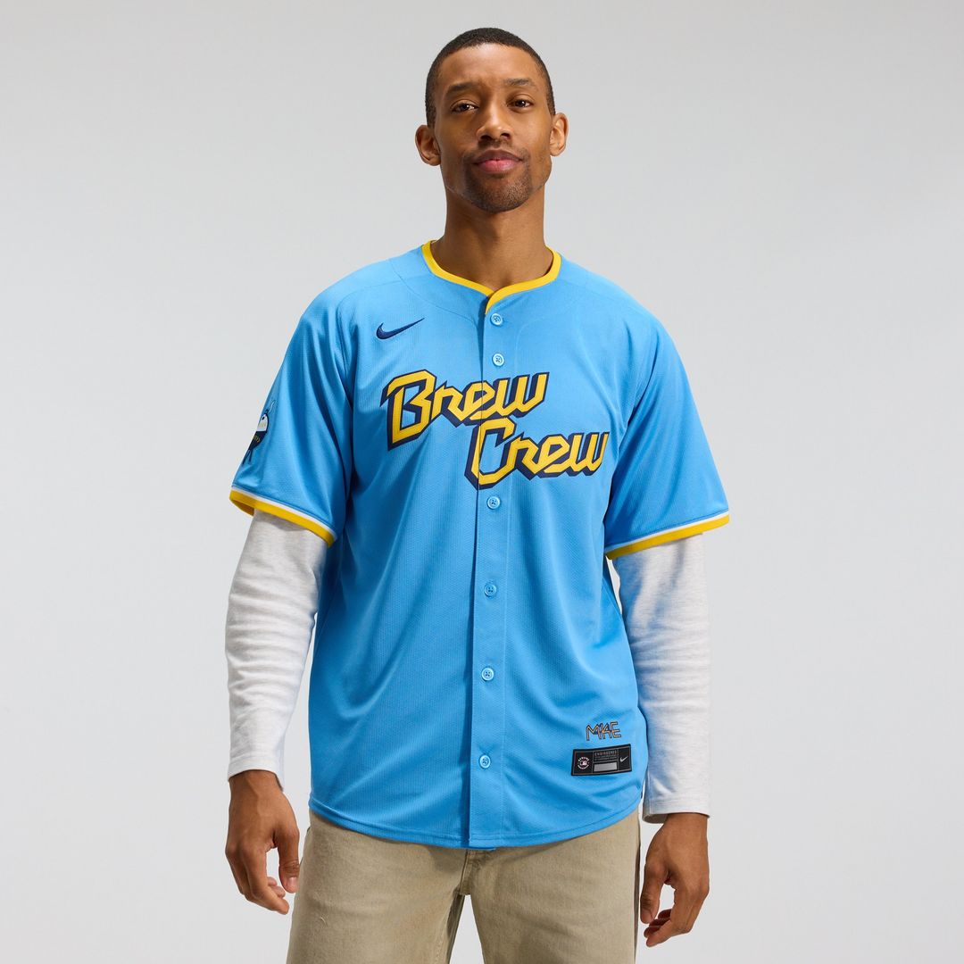 Milwaukee Brewers Nike City Connect Limited Jersey - Light Blue