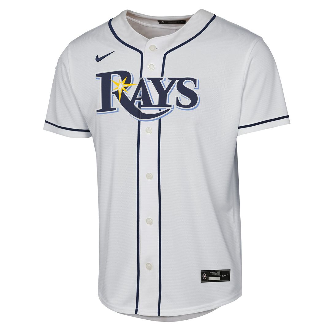 Tampa Bay Rays Junior Caminero Nike Youth Home Replica Player Jersey - White