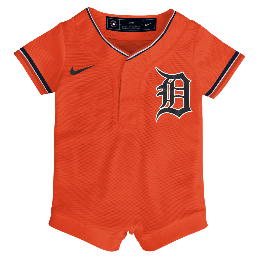 Detroit Tigers Nike Infant Alternate Replica Romper Jersey - Orange
