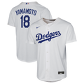 Los Angeles Dodgers Yoshinobu Yamamoto Nike Youth Home Baseline Jersey - White