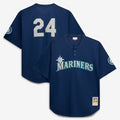 Seattle Mariners Mitchell & Ness Big & Tall Cooperstown Mesh Batting Practice Jersey - Navy