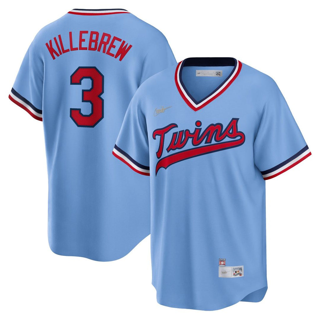 Minnesota Twins Harmon Killebrew Nike Road Cooperstown Player Jersey - Light Blue