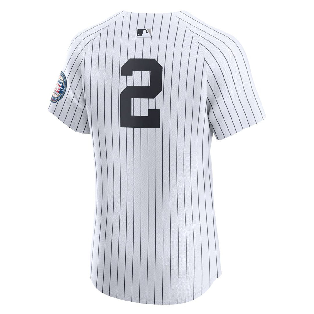 New York Yankees Derek Jeter Nike Home 2020 Hall of Fame Induction Patch Elite Player Jersey - White